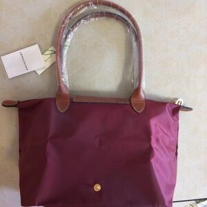 NWT Longchamp Le Pliage Burgundy Medium Shoulder Tote M Handbag